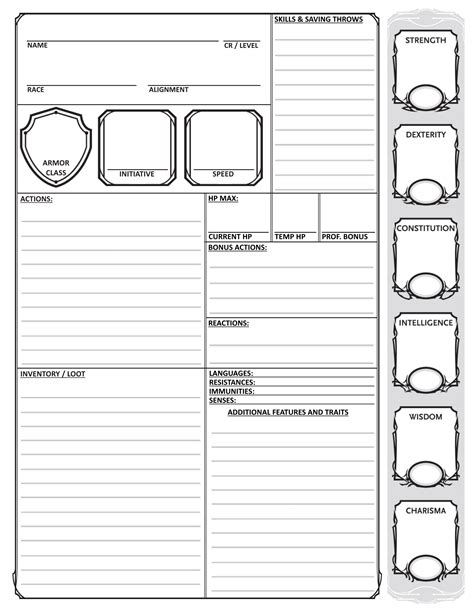 If you are working on your character any other way you are working too hard. . Npc character sheet generator